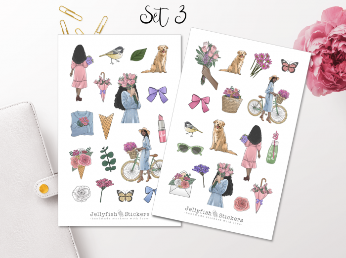 Girls Summer Sticker Set